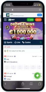 20Bet móvil app