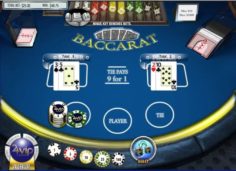 Baccarat by Rival at 24VIP Casino