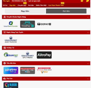 Phương thức thanh toán tại Dafabet