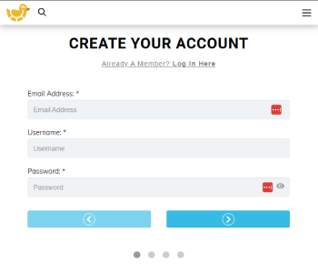 Register at DuckyLuck Casino