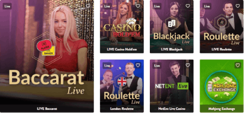 A Variety of Table Games at Dunder Casino