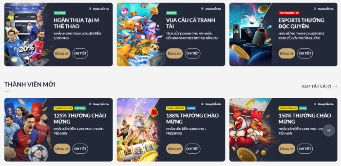 Các chương trình khuyến mãi tại M88