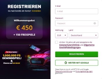 PlayAmo Casino Registration