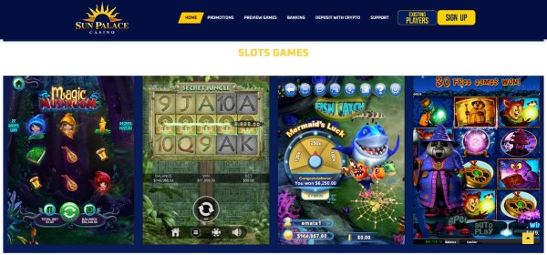 Sun Palace Casino Slot Games