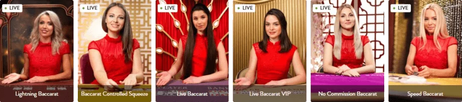 Evolution Gaming Live Baccarat at Wishmaker Casino
